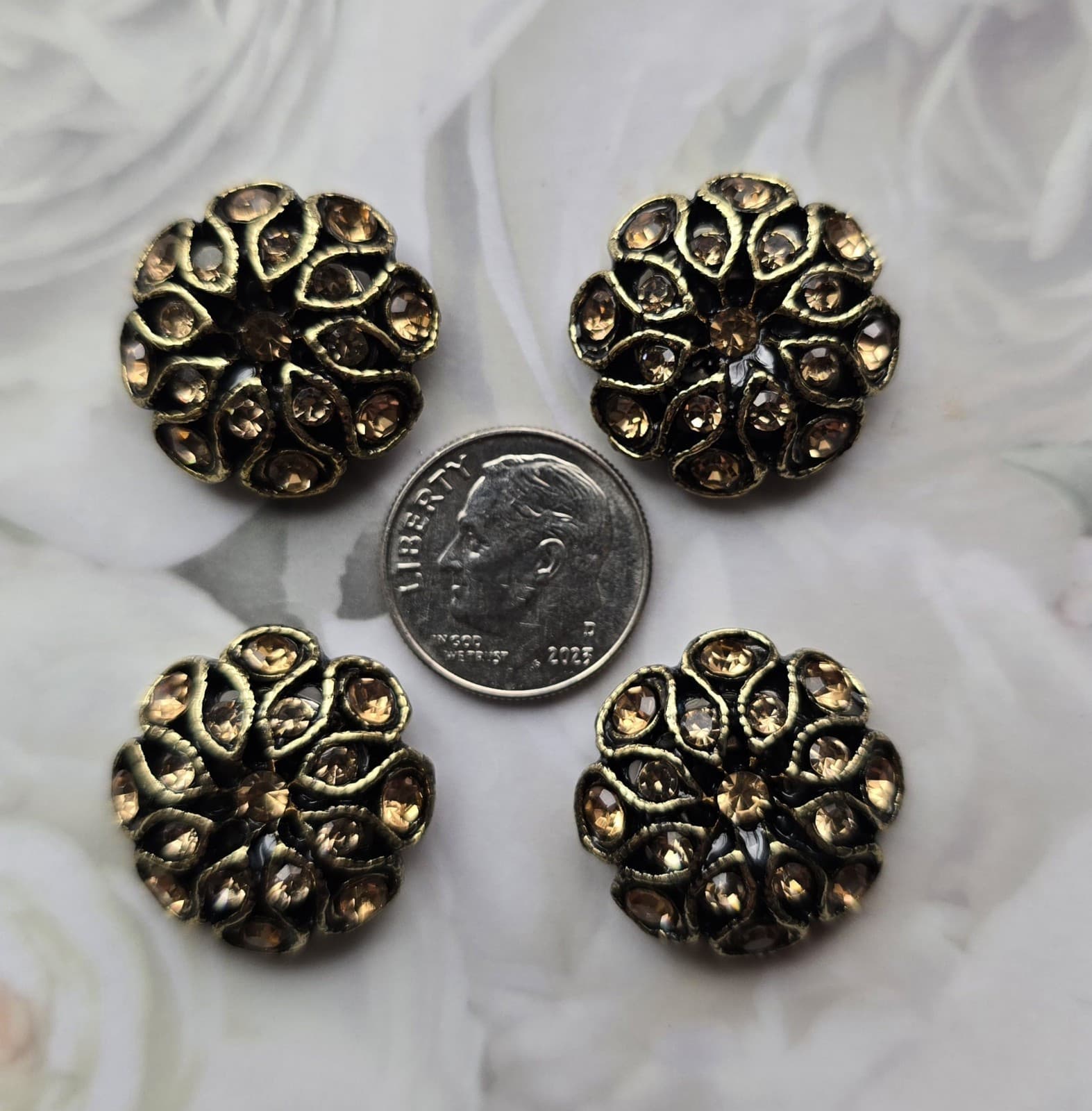 Gold-tone crystal Magnetic competition number sign holder pins, horse show pins 3