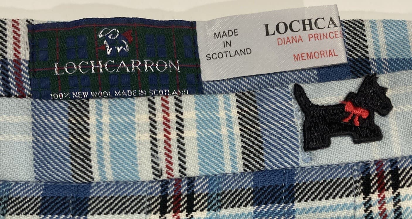 Lochcarron New Wool Princess Diana Memorial Tartan Kilt Size 12 Scotland 2
