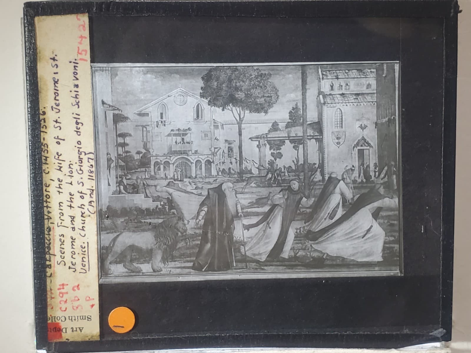 St. Jerome And The Lion, Vittore Carpaccio, Magic Lantern Glass Slide 2
