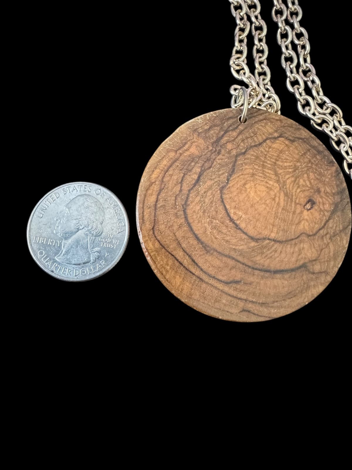Ten Commandments Jewish Hebrew Religious Pendant Necklace Medallion On Wood J1 3