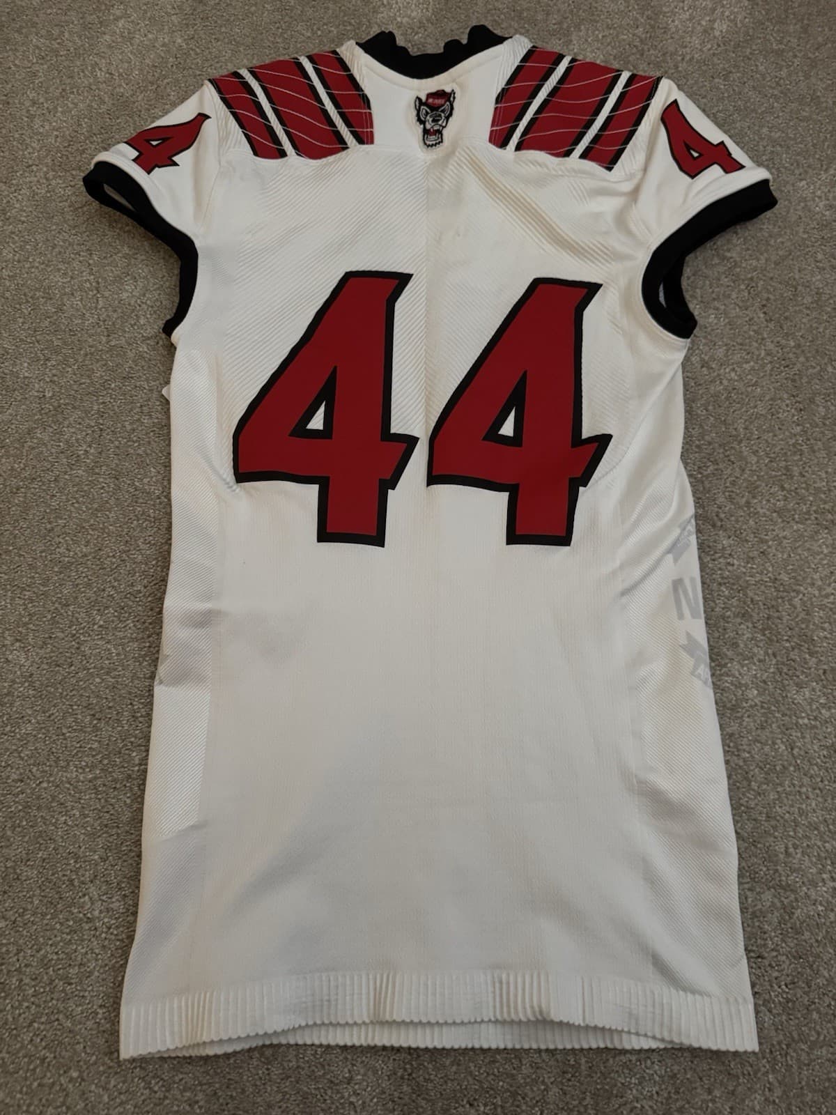 adidas NC State Wolfpack Football Game Worn Away White Jersey 2