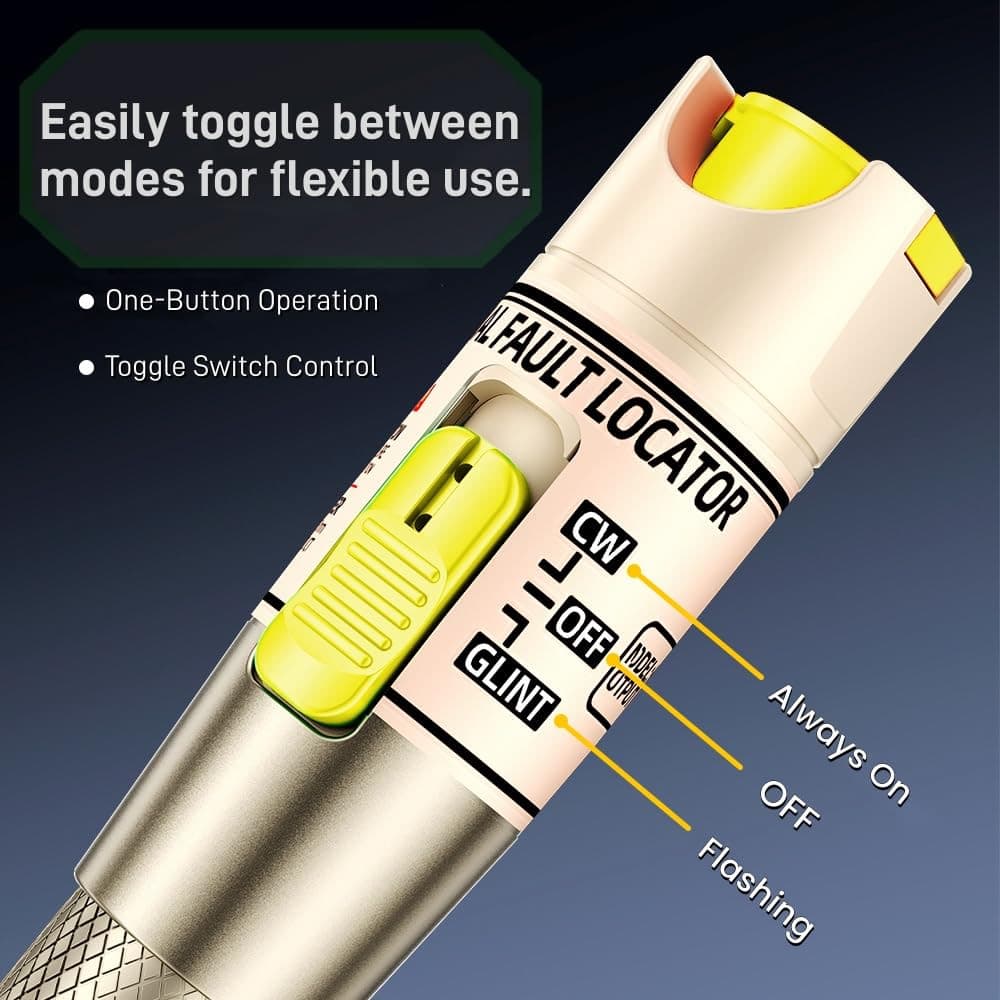 100Mw Visual Fault Locator, 100-120KM Fiber Optic Cable Tester Meter VFL Red Lig 5