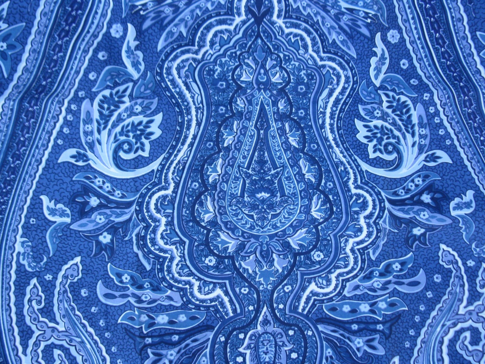 NEW! Vtg Ralph Lauren Blue Putney Paisley Full/Queen 25" x 30" Pillowcase Sham 2