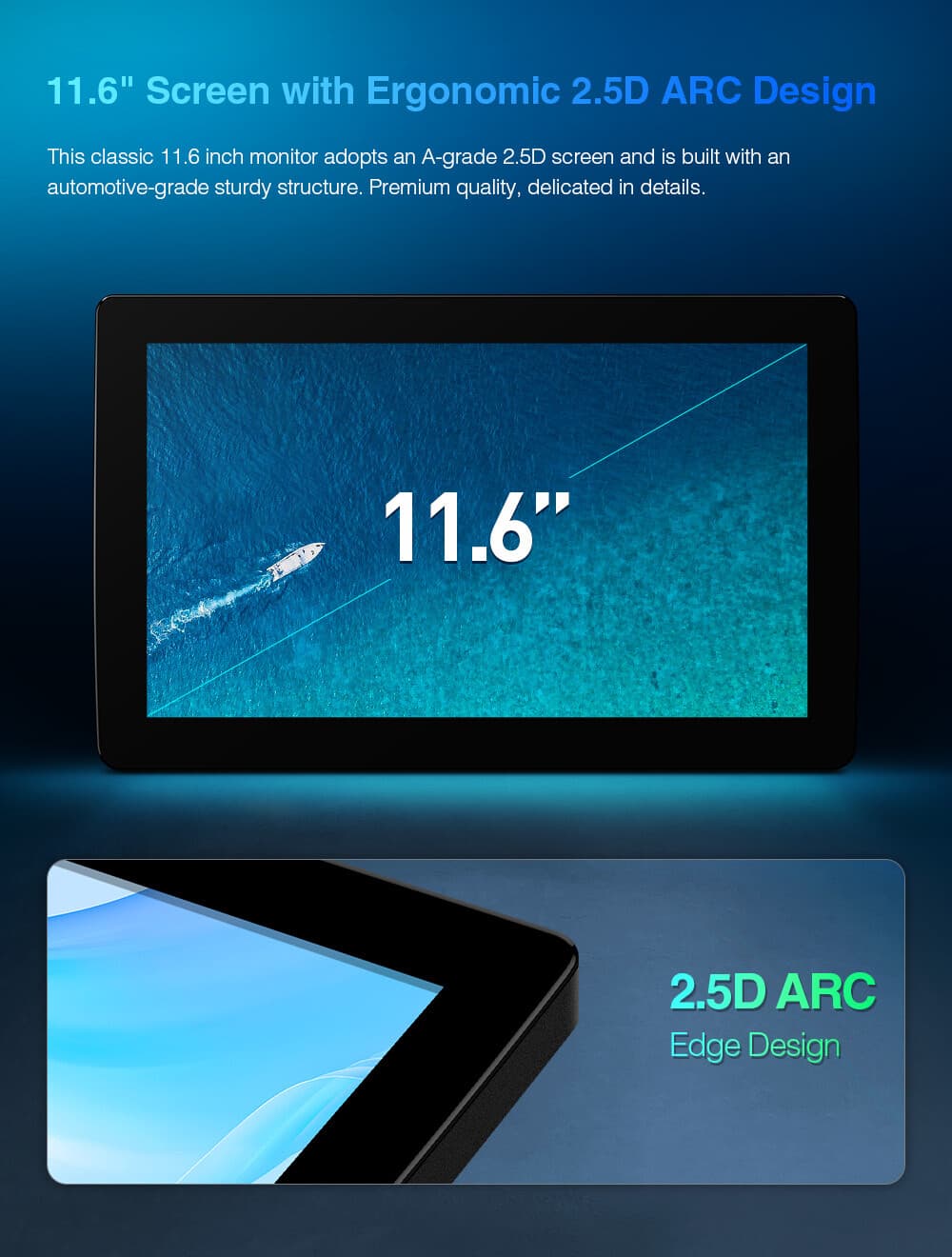 2X 11.6" Android HD Touch Screen Car Headrest Rear Monitor Rear Seat Media Play 4