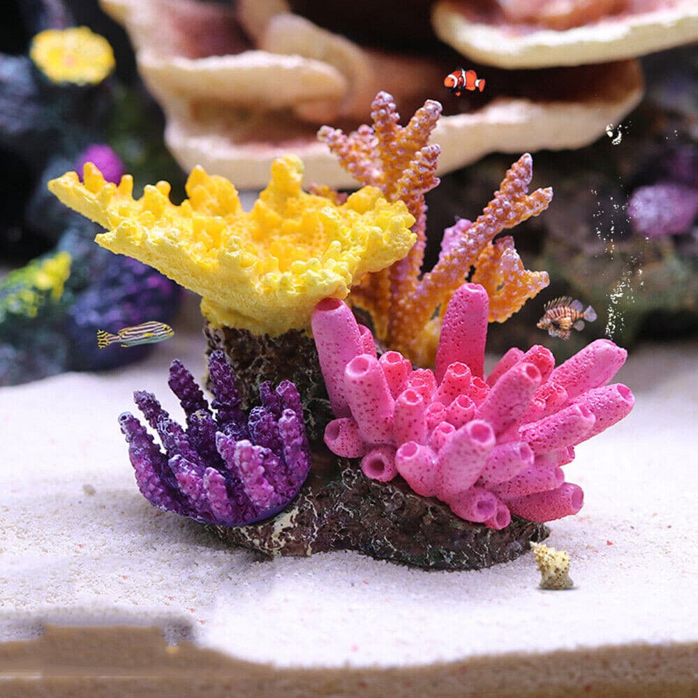Artificial Coral Reef Resin Aquarium Home Ornament Plant Fish Tank Landscaping #