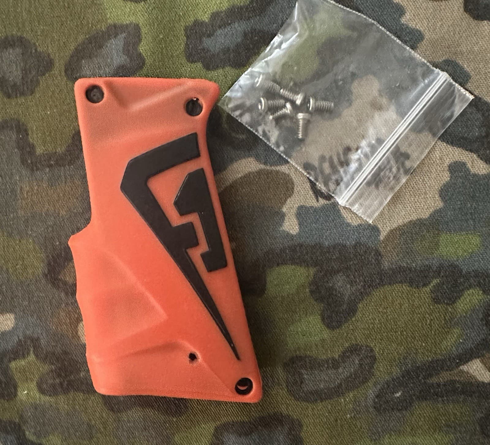 Field 1 Force OD Fire/Black Wrap Around Rubber Grips Bob Long Timmy Paintball 2