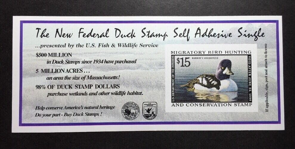 #RW65A 1998 - 1999 - US Federal Duck Stamp - Post Office FRESH