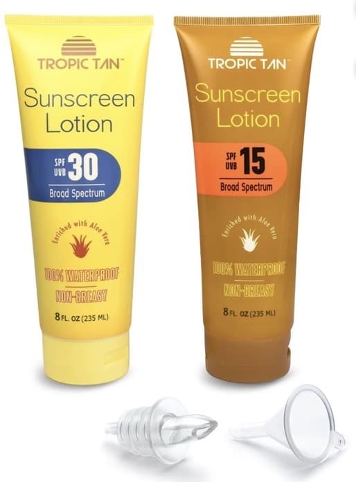 GoPong Tan Hidden Sunscreen Tube Bottle Alcohol Flask Smart 2 Pack NEW FREE S&H 2