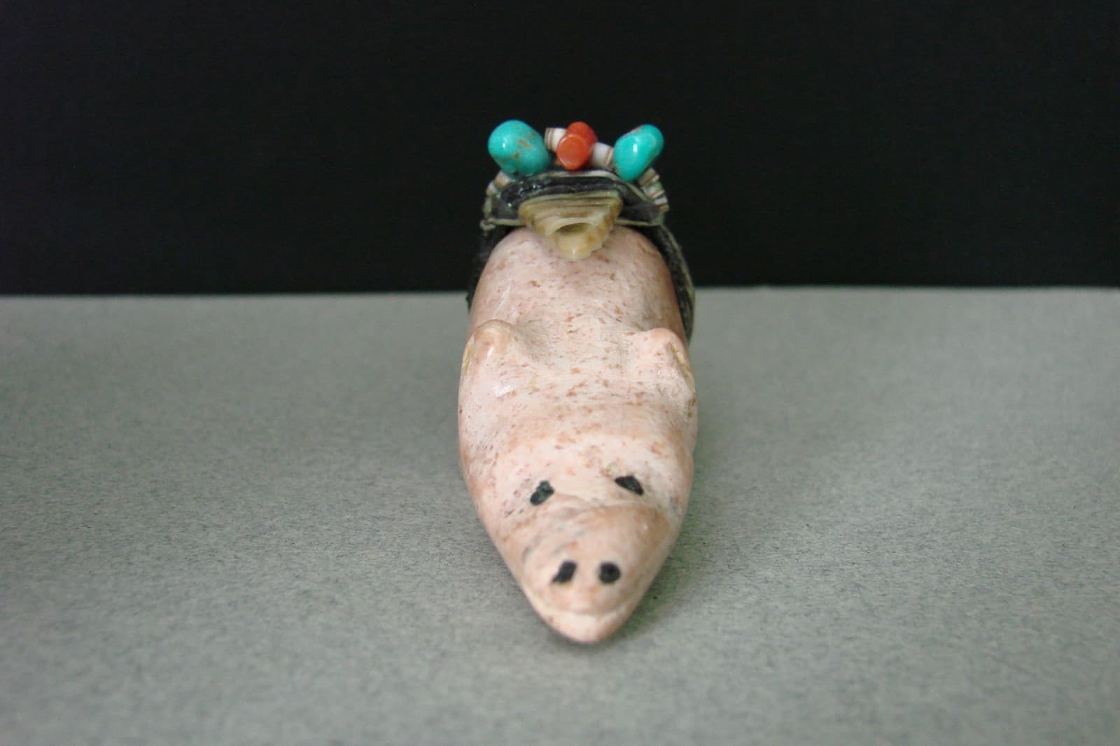 Vintage 1970's Native Zuni Bushy Tail Fetish Carving By Edna Leki  (d.) 4