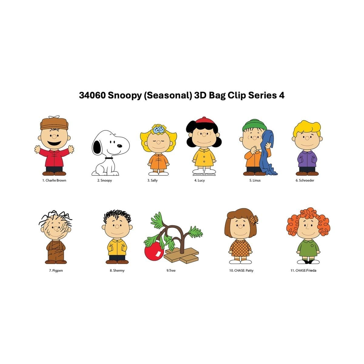 Peanuts Christmas NEW * Pigpen Clip * Blind Bag Series 4 Snoopy Key Monogram 5