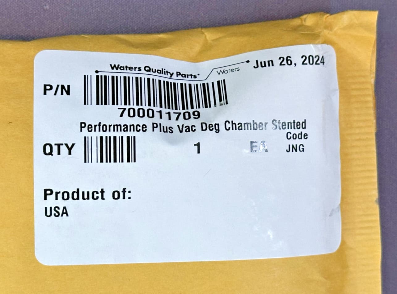 Waters 700011709 Performance Plus Vac Deg Chamber Stented - NEW 2
