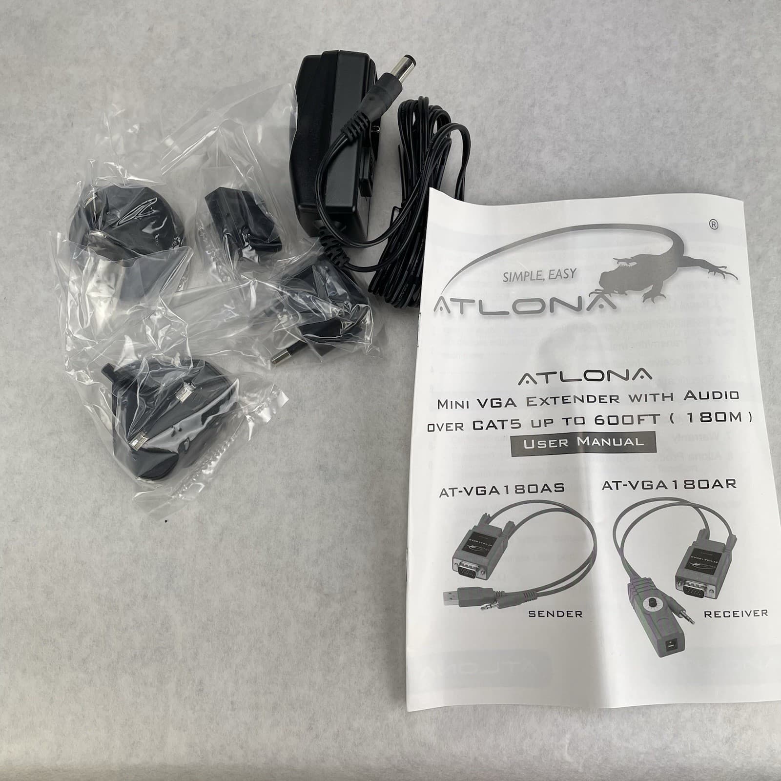 Atlona AT-VGA180ASR VGA Extender with Audio over Cat5 up to 600ft 4