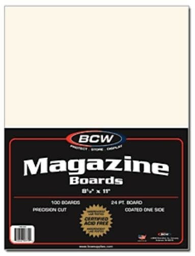 200 BCW Magazine Size ACID FREE Backing Boards backer