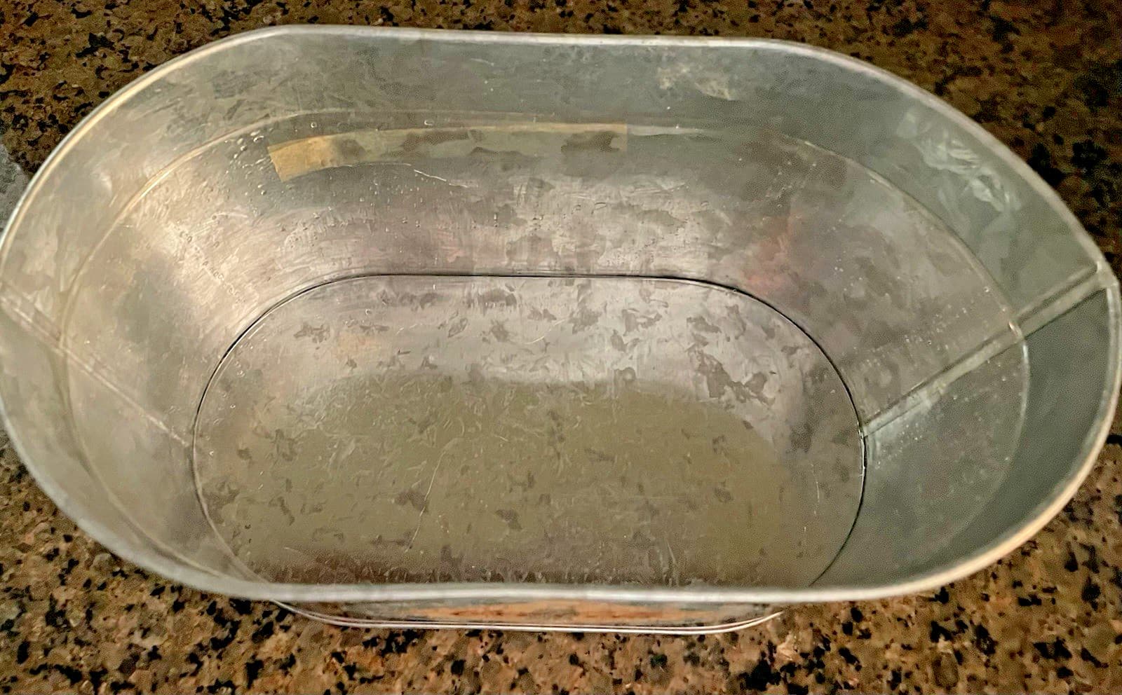 COKE Tin Oval Tub With Liner Coca-Cola Emblem Galvanized Metal 9” X 5” Gift etc 5