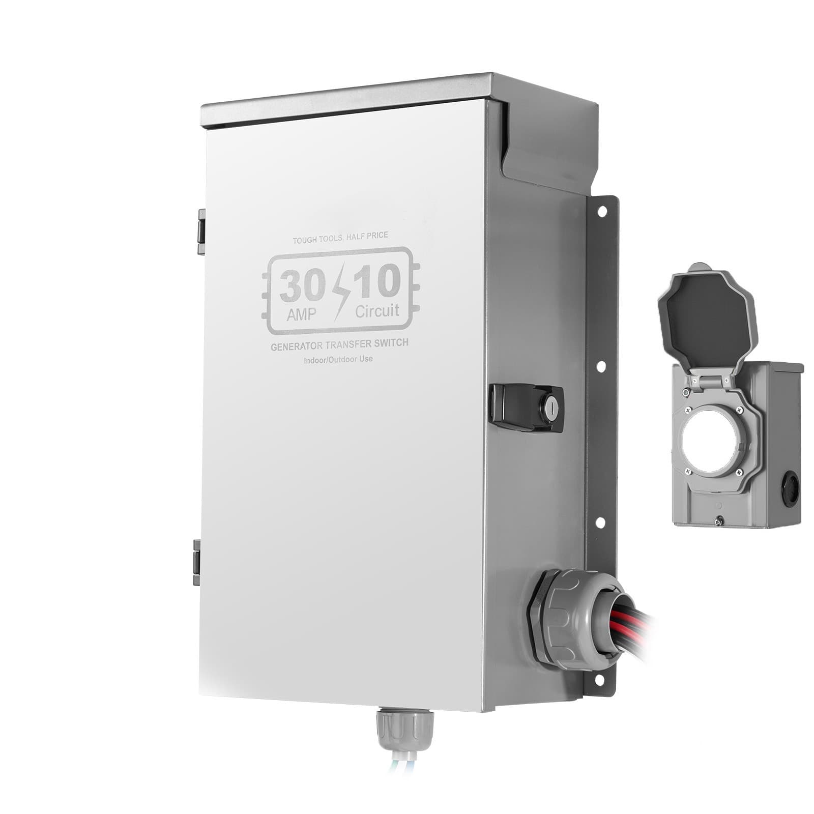 Manual Transfer Switch 30A Generator Transfer Switch Kit NEMA 3R 7500W