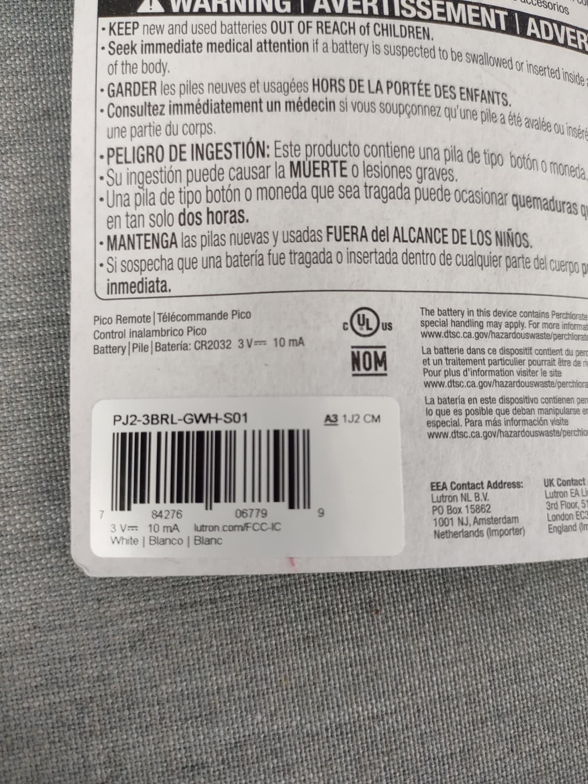 Lutron Pico Wireless Smart Remote Control - BRAND NEW PJ2-3BRL-GWH-S01 3