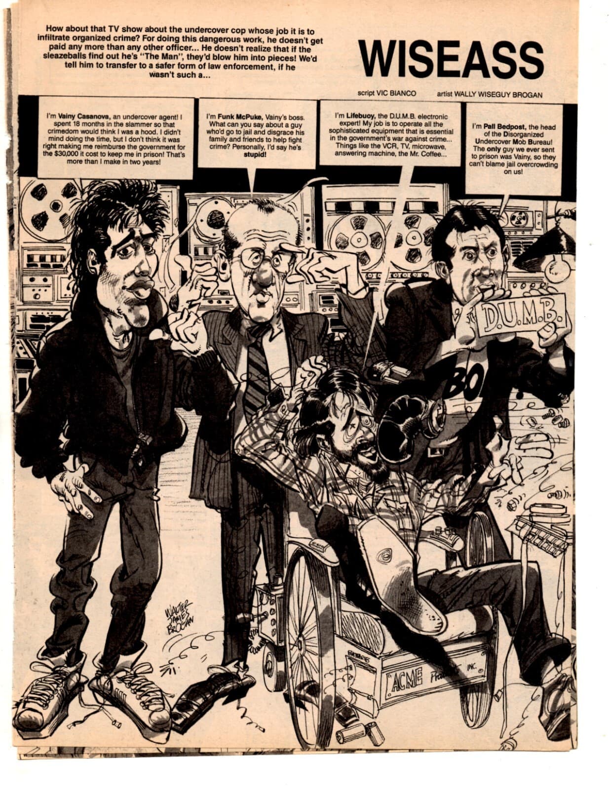 KEN WAHL wiseguy-double dare 5 oz. tv show clippings lot (45 pages) 2