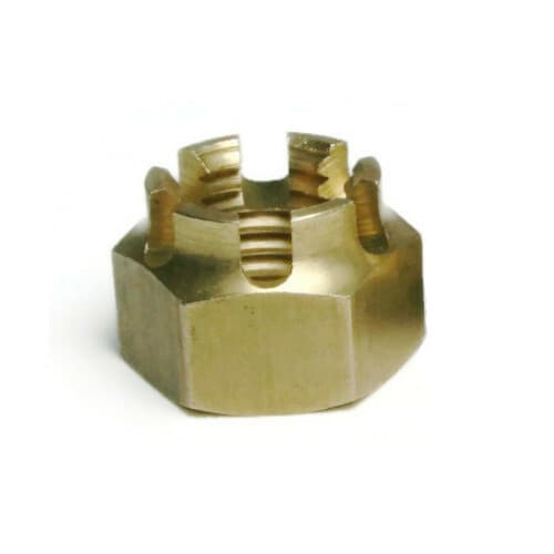 Brass Castle Nuts - Brass Castellated Nuts Used With A Cotter Pin - Select Size 3