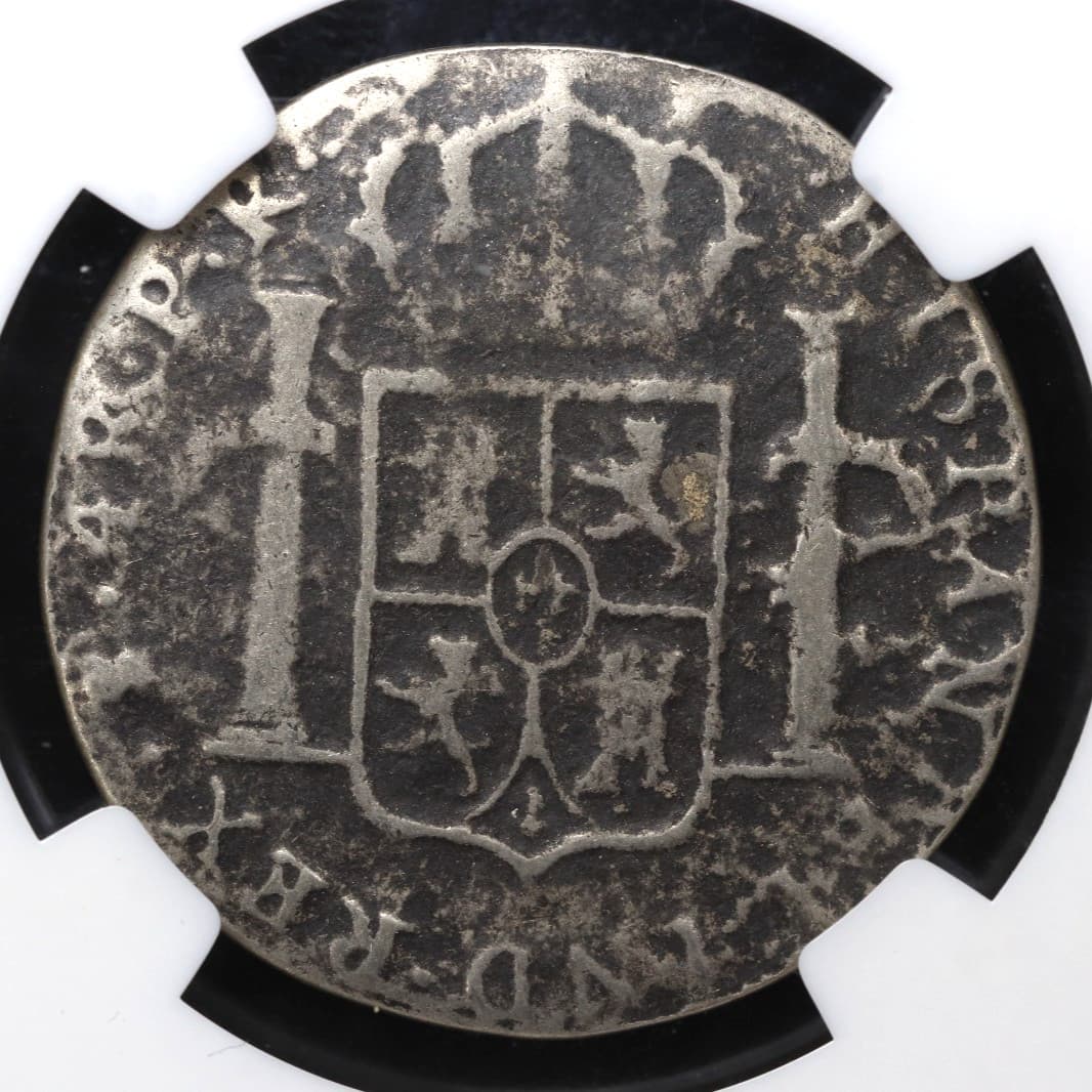 1778 El Cazador Shipwreck 4 Reales Spanish Colonial Bolivia NGC Genuine 4