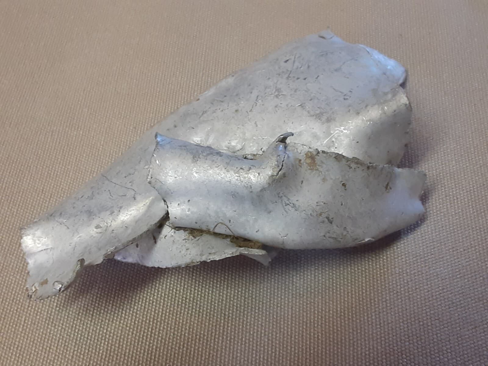 V2 Rocket Crash Site Relic Crumpled Aluminum Skin! 5