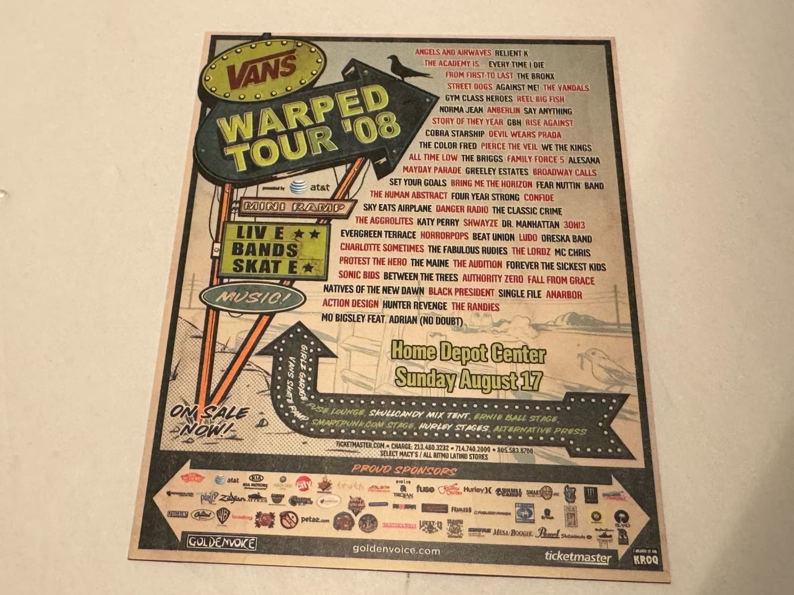 RANCID Vans Warped Tour lot 2 2008 & 2011 US Promo postcards Hollywood LA 6
