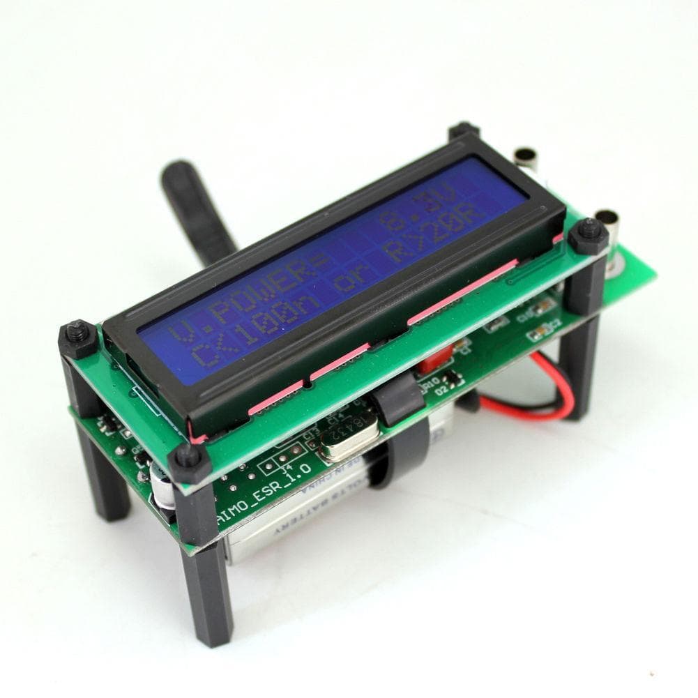 AideTek ESR01 LCR Tester Capacitance Equivalent Resistance Meter with test leads