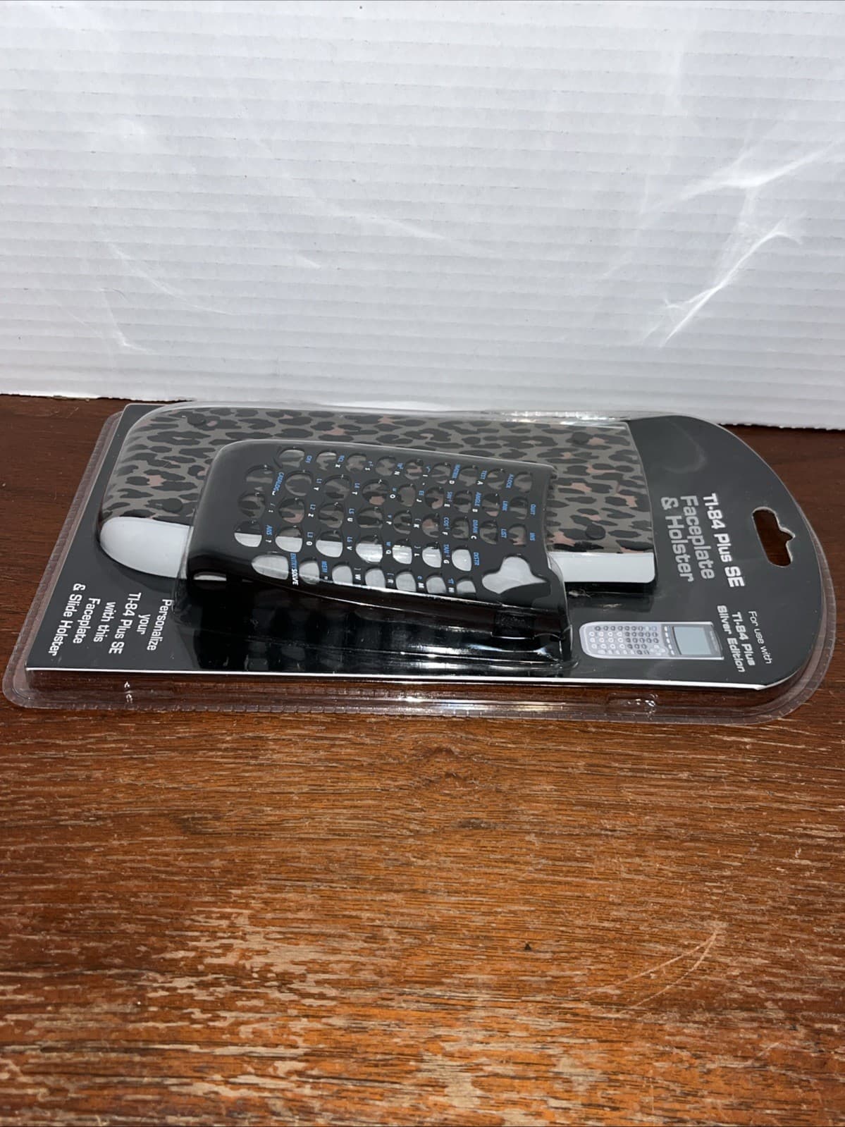Leopard Print Faceplate & Holster for TI-84 Plus SE New Sealed - Pkg Wear 4