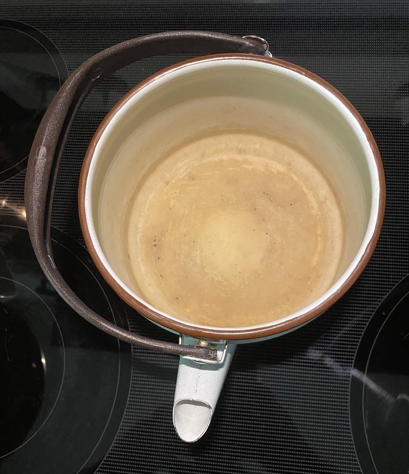 1970’s Vintage Enamel Tea Kettle w/ Lid & Fruits & Mushrooms Pattern By Sears 6