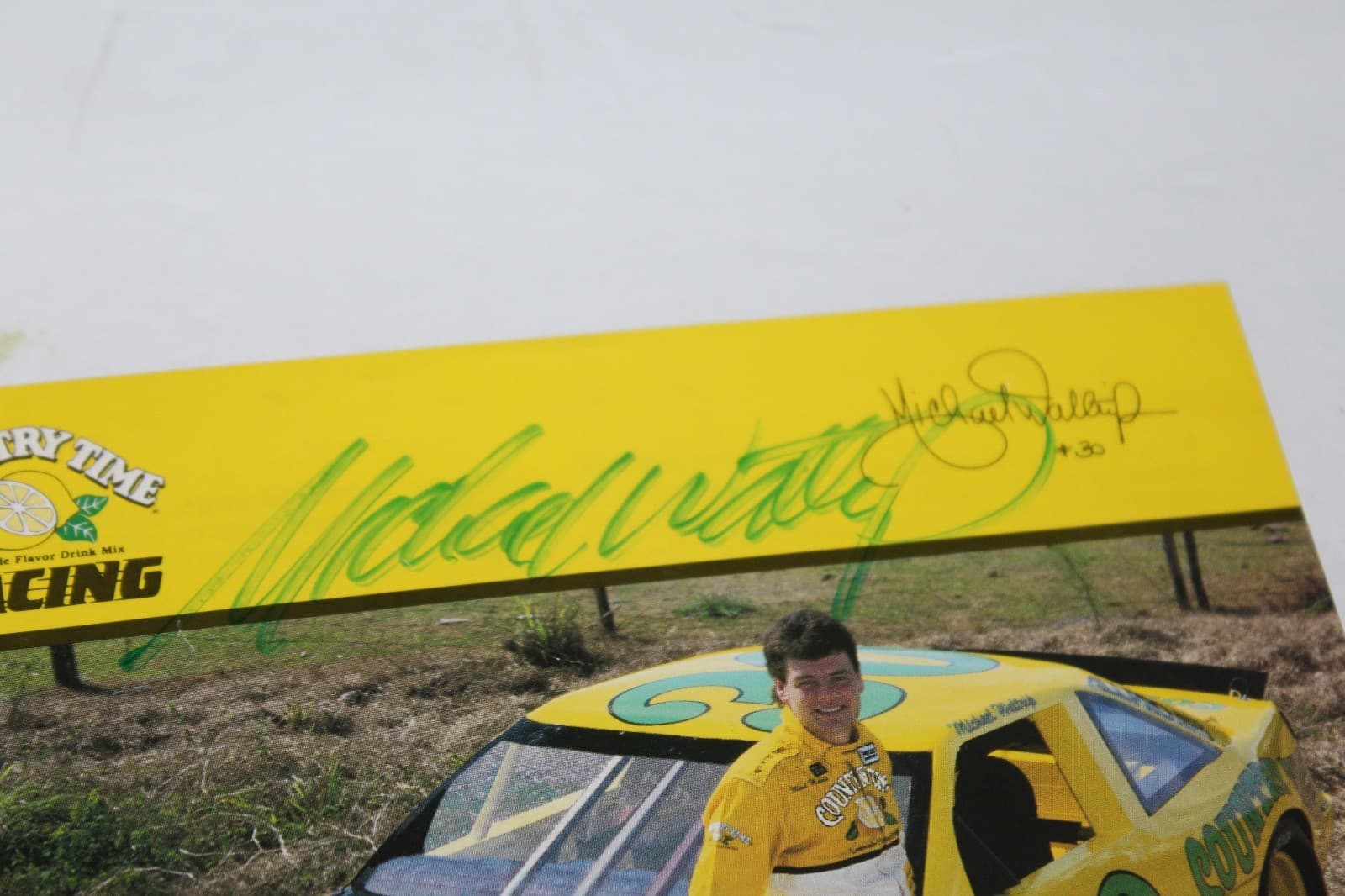 1980'S MICHAEL WALTRIP signed COUNTRY TIME RACE CAR PICTURE & COUPON 2