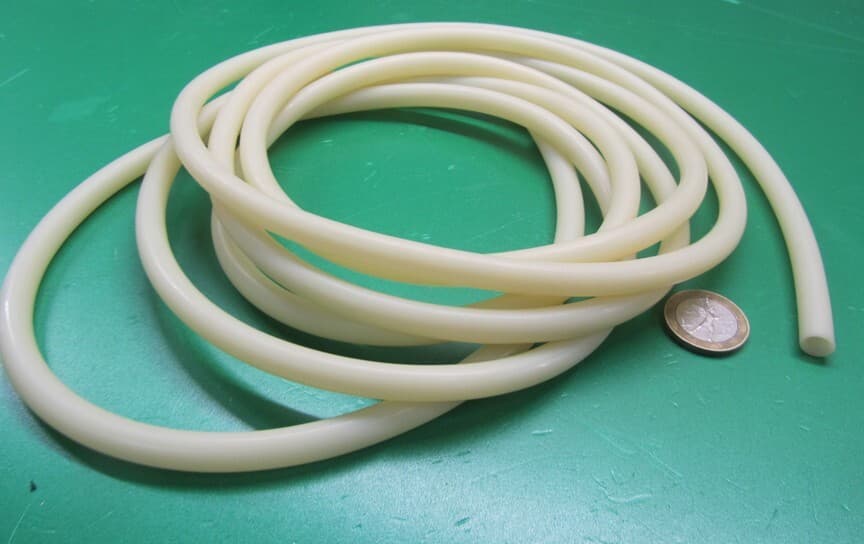 Latex Rubber Tubing Shore A35 Amber 5/16" OD x 1/4" ID x 1/32" Wall x 10' Length