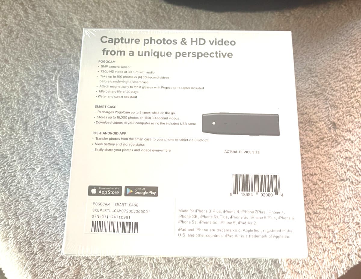 Pogocam Wearable Camera - Photo & HD Video. Attaches Magnetically to Glasses. 2