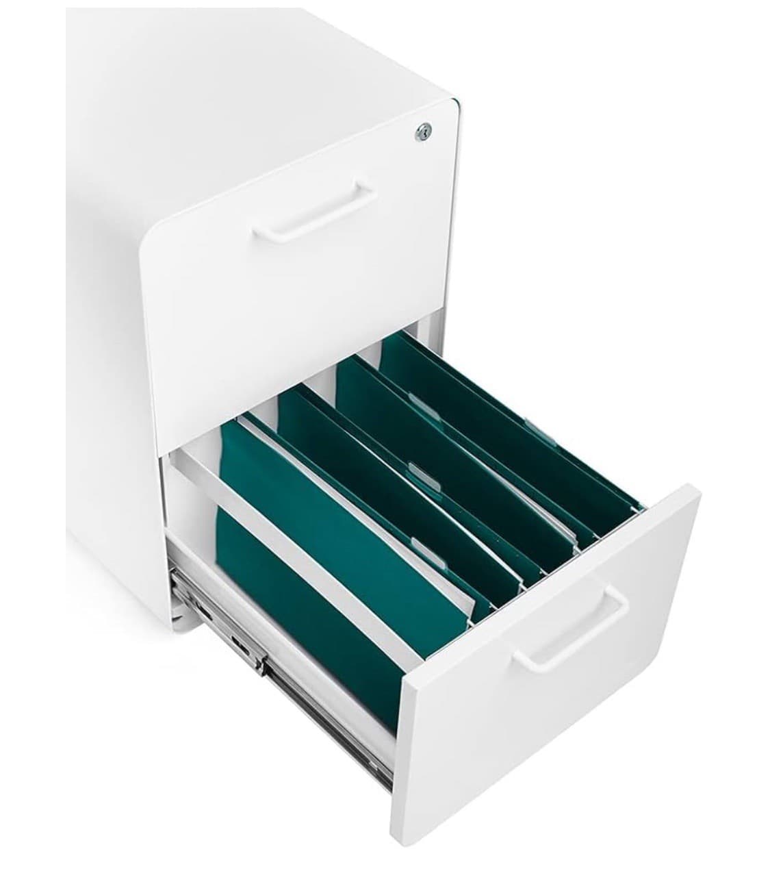 Poppin 2-Drawer Vertical File Cabinet  ( Lockable, 24"H x 15.75) 4