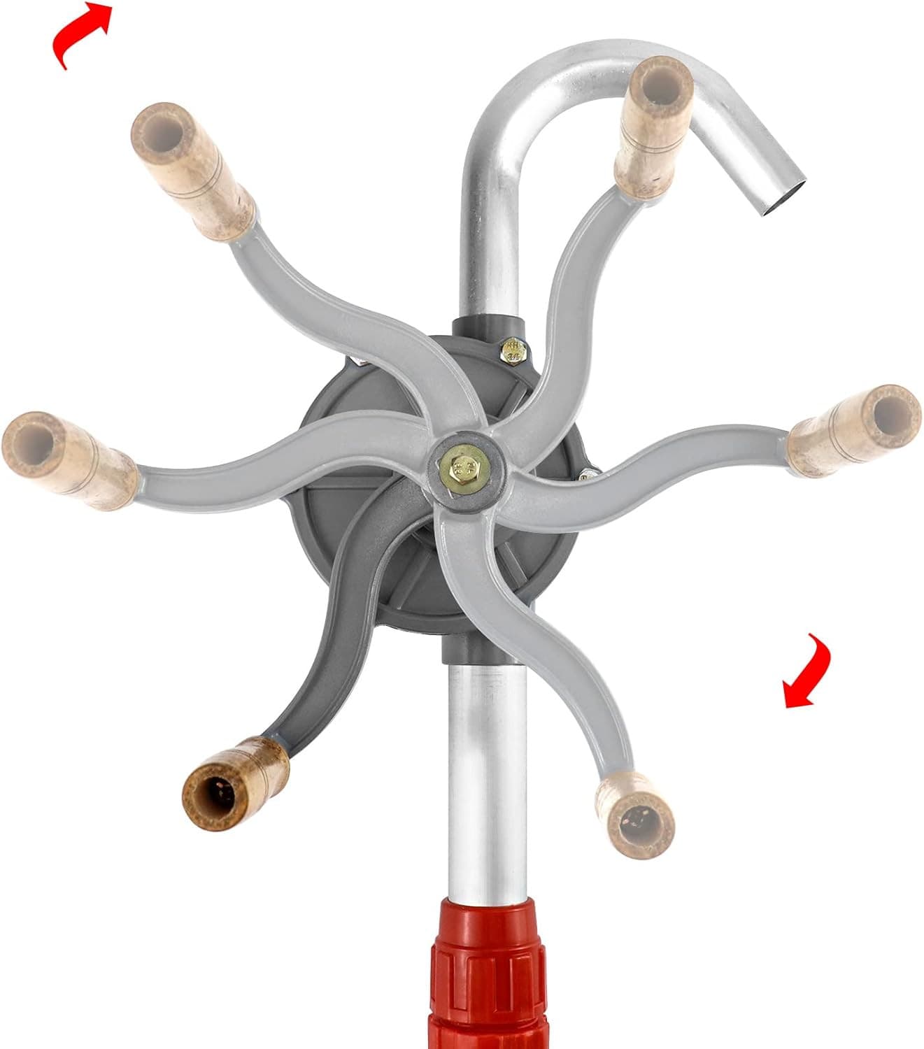 Aluminum Drum Rotary Hand Pump, Barrel Pump Hand Crank Oil Gas Barrel Drum Pump 4