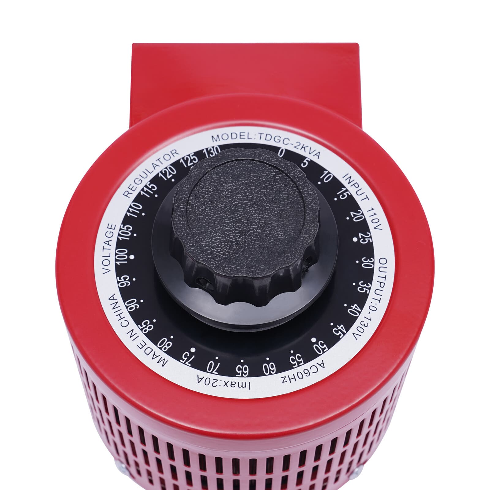 AC 0-130V Variac Transformer Variable Red Voltage Regulator Metered 2000VA 20Amp 5