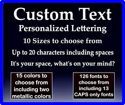 Custom Text Vinyl Decal Personalized Lettering Window Yeti Cup Sticker 10 Sizes 2