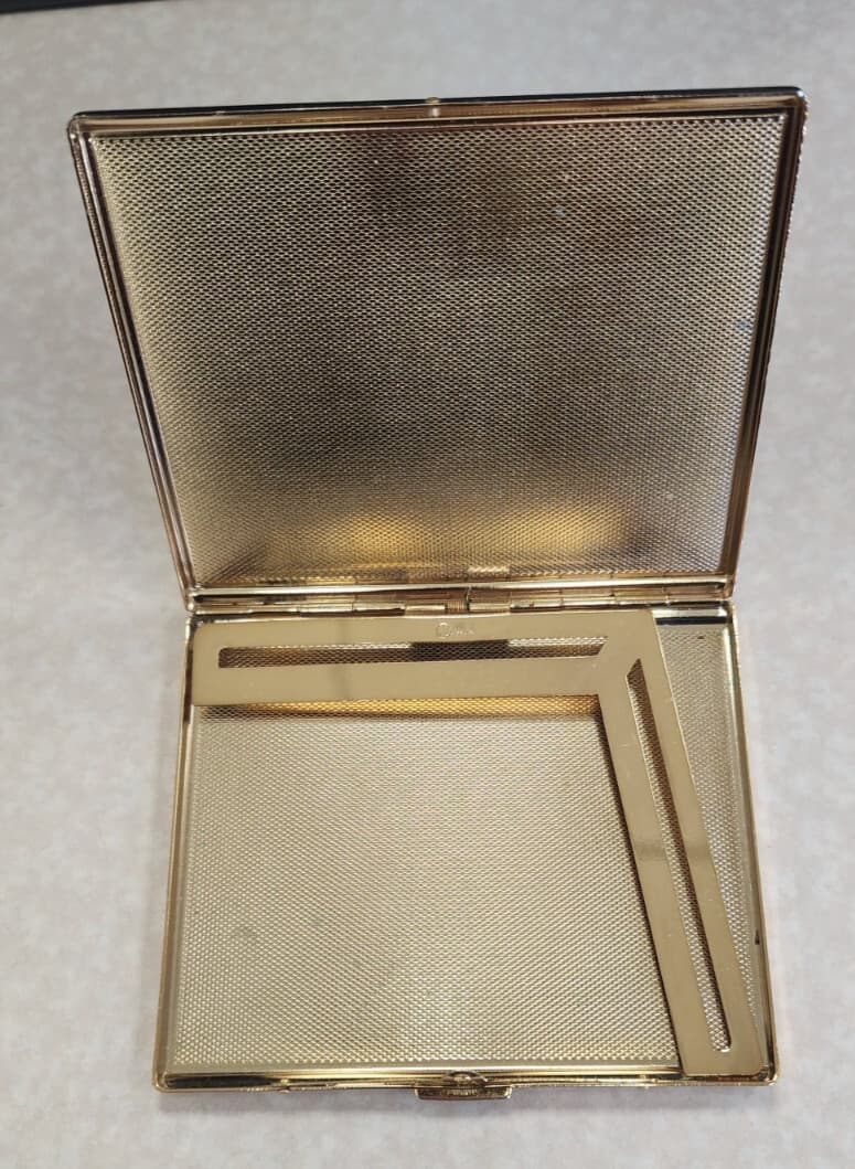 Vintage Colibri Matching Peacock Cigarette Case and Lighter Lot of 2 4