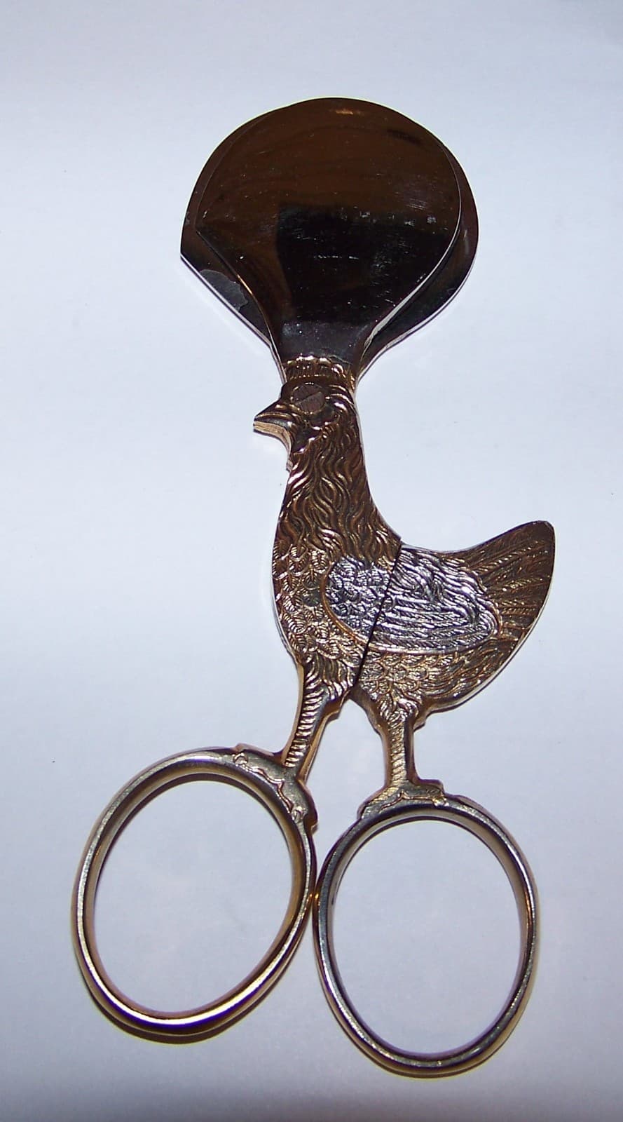Vintage HOFFRITZ EGG TOPPER Cutter KITCHEN SCISSORS Rooster CHICKEN Germany 2