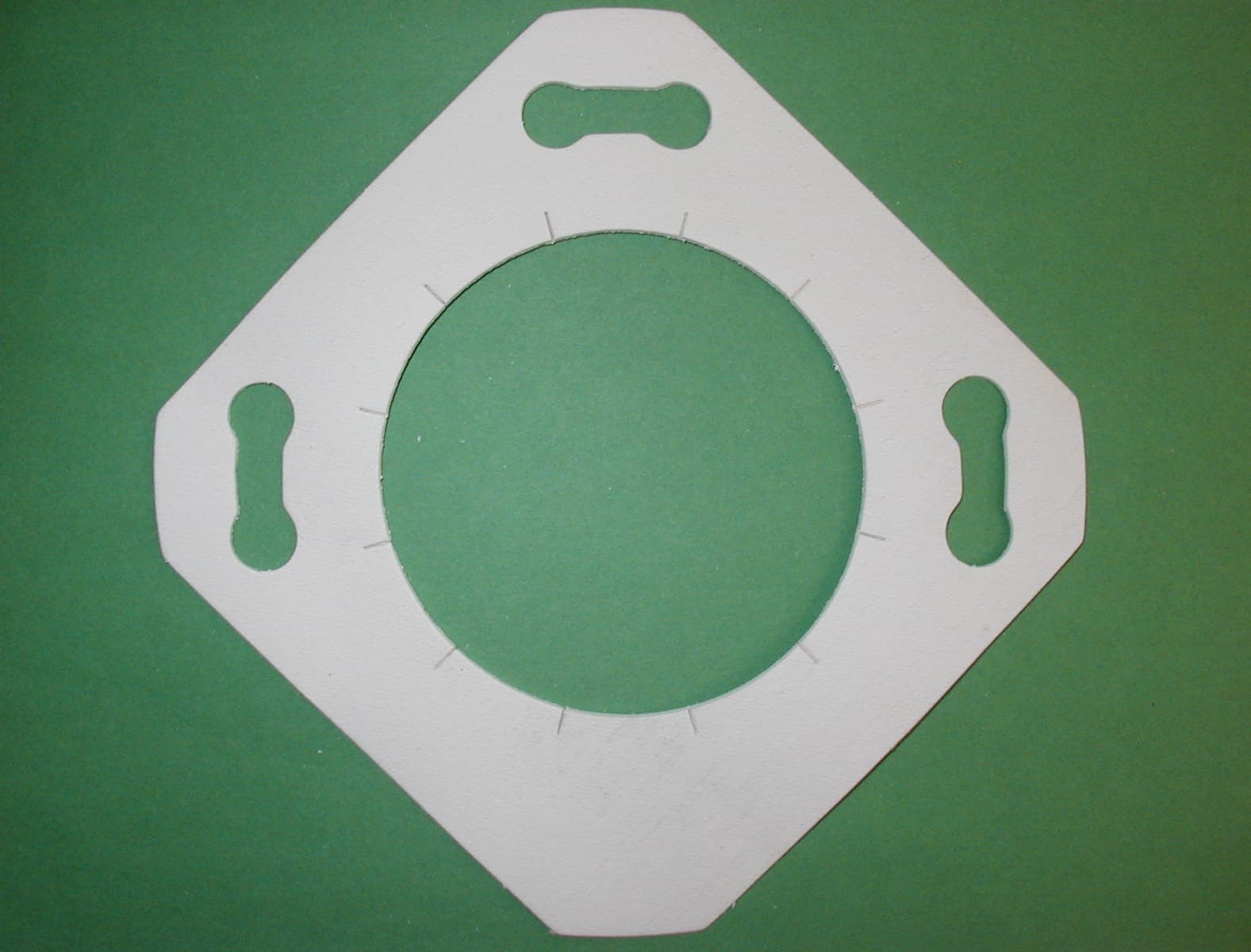 Beckett Oil Burner Flange Gasket 3 Bolt, 6 5/16 square, 4" Diam, Weil McLain 
