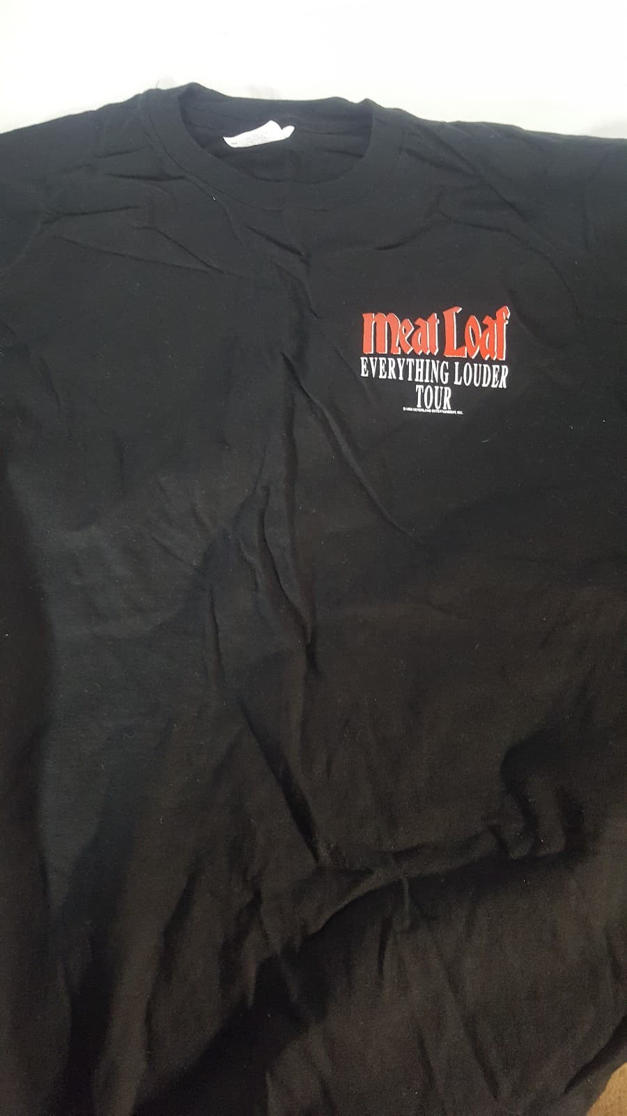 1994 MEAT LOAF EVERYTHING LOUDER TOUR T-SHIRT MENS X-LARGE XL BLACK