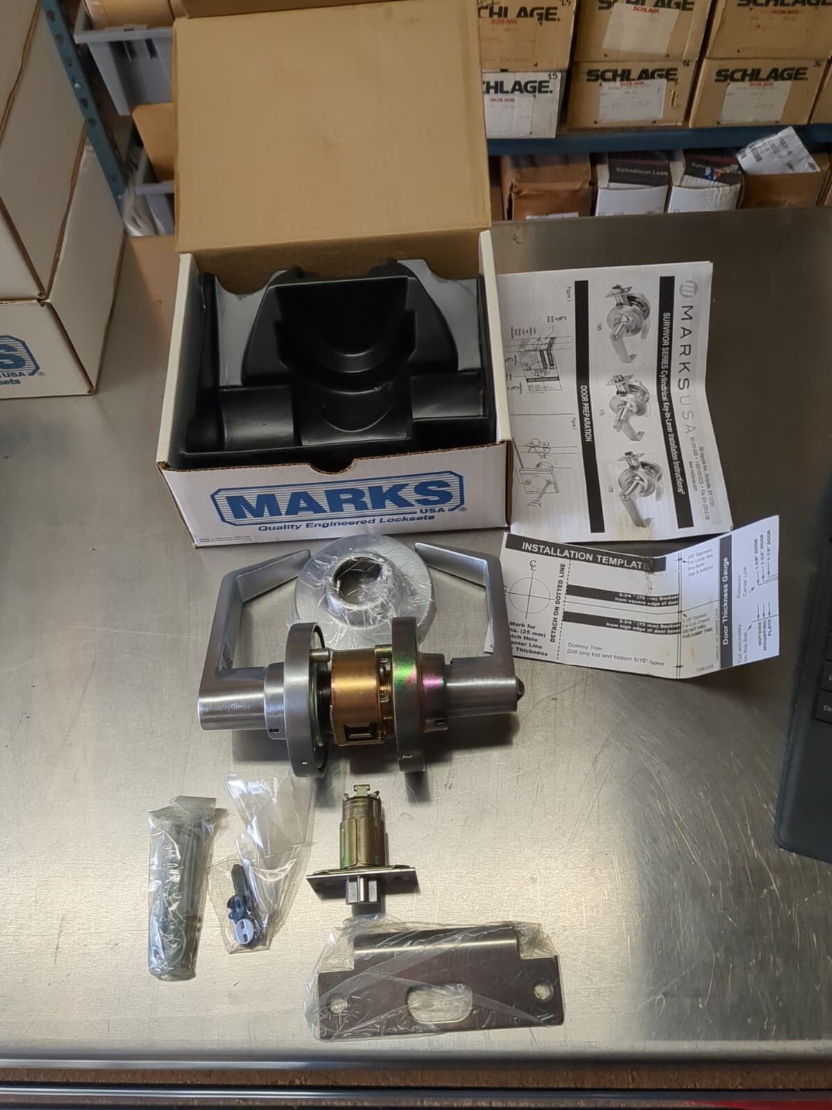 Marks 175RAB/26D Survivor Grade 2 Cylindrical Lever Lock ENTRANCE 2-3/4”BS SFIC 2