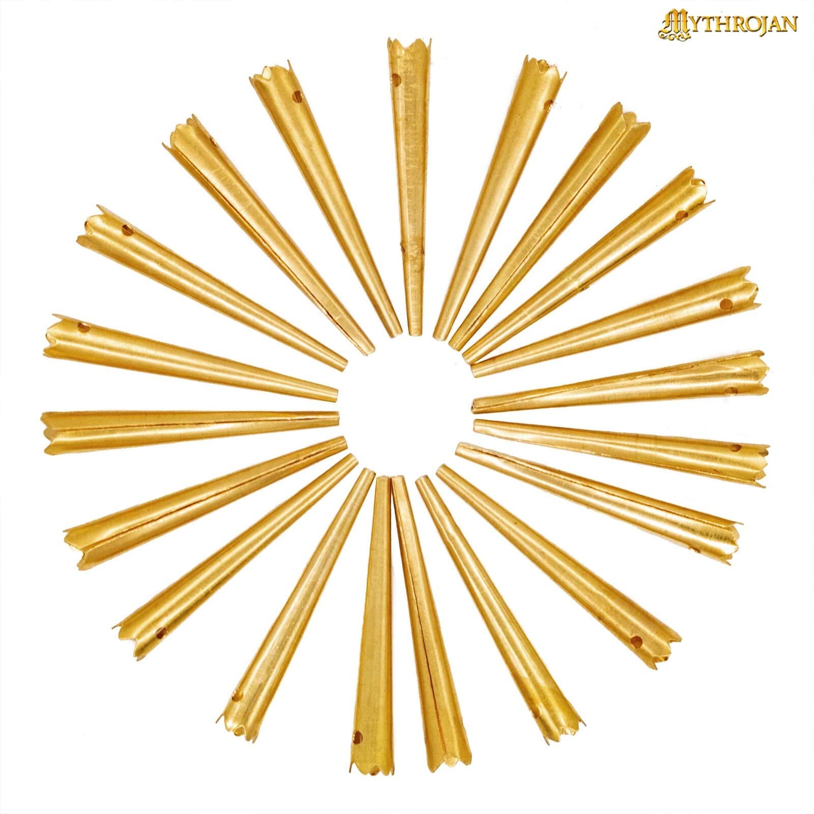 Brass Aiglets Medieval Viking Pure Solid Brass Chapes For Lacing Ends Set of 20 4