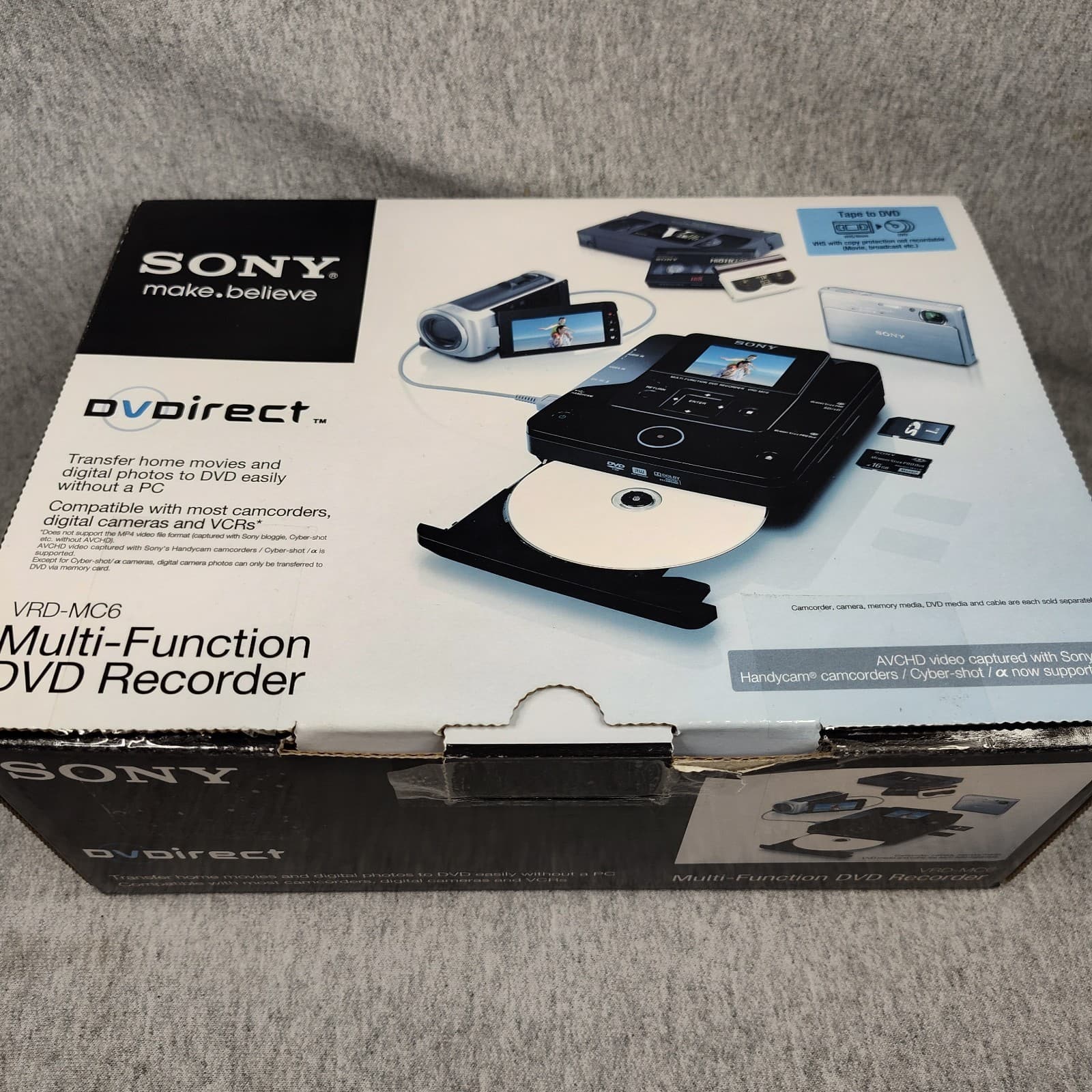 SONY VRD-MC6 Multi Function DVD Recorder NIB Open Box Never Used