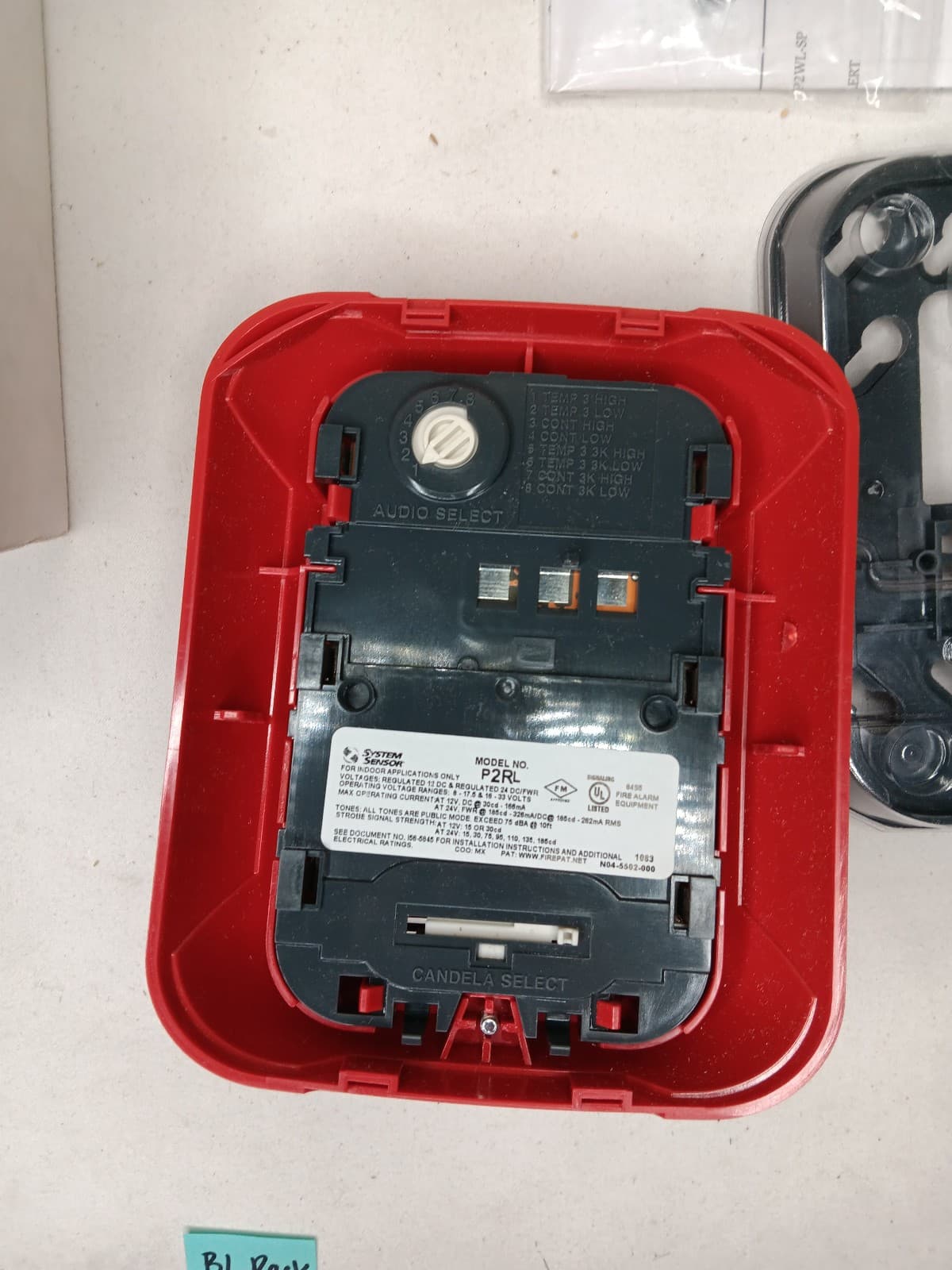 System Sensor P2RL Red Wall Horn Strobe Indoor Clear Lens 3