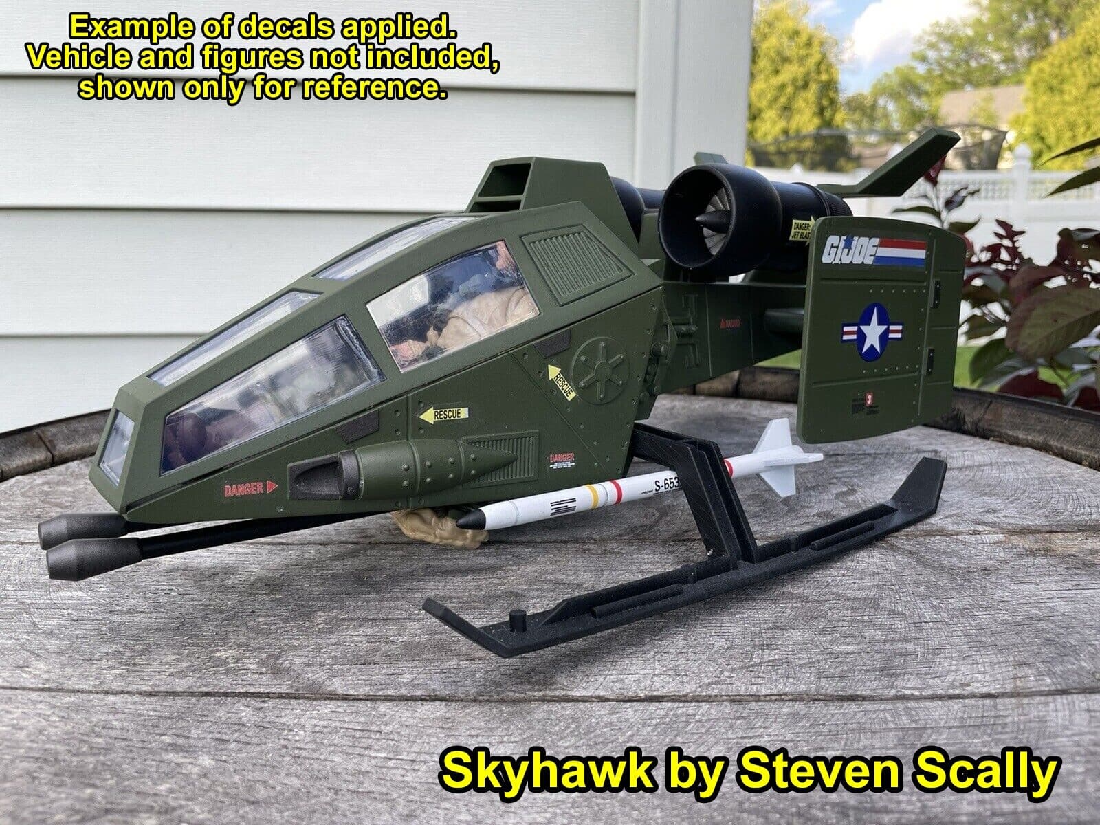 1/12 Scale GI Joe Skyhawk Waterslide Decals 2