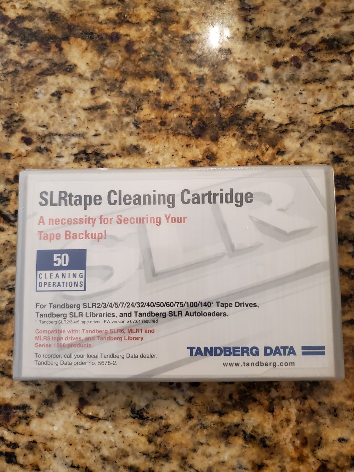 Tandberg MLR SLR Dry Process Cleaning Tape 5678-2 New and Sealed Free Ship