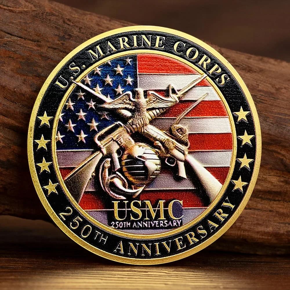 US Marine Corps 1775-2025 250th Anniversary Challenge Coin Military Veteran Gift
