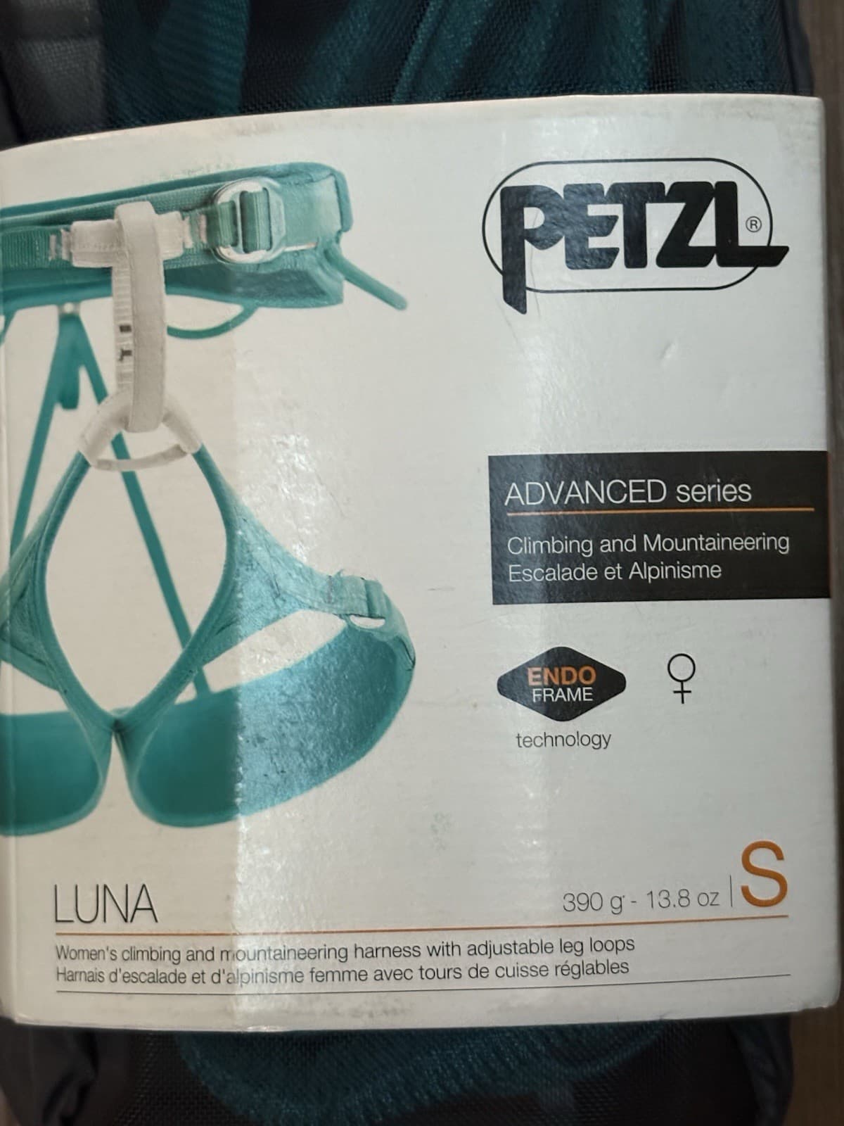 PETZL Luna Climbing Harness Womens Small Turquoise Outdoors Mountaineering 2