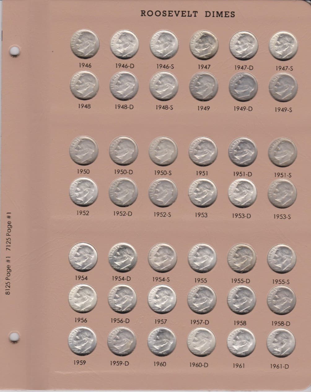 1946-2025 S Proof & P & D Roosevelt Dime Set 2