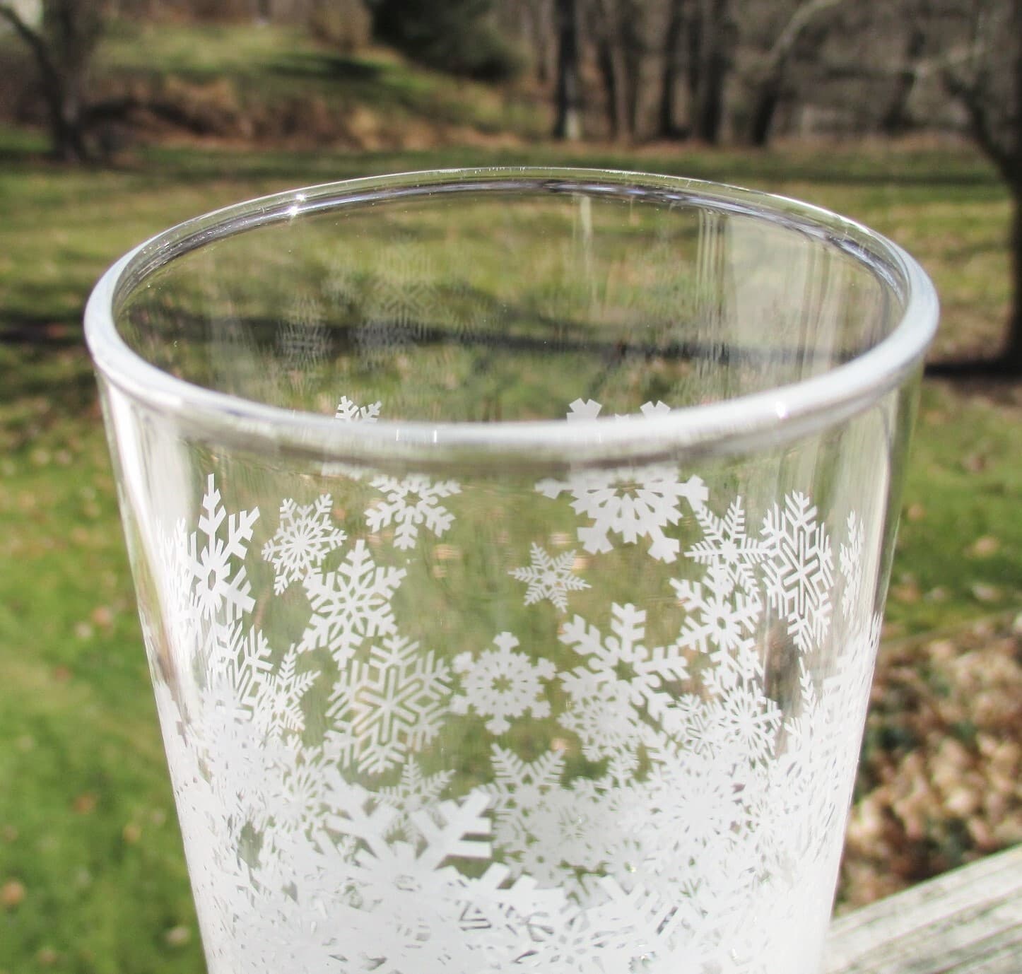 Jack Daniels Old No. 7 Whiskey Snowflake 6" Highball Collins Cocktail Glass 5