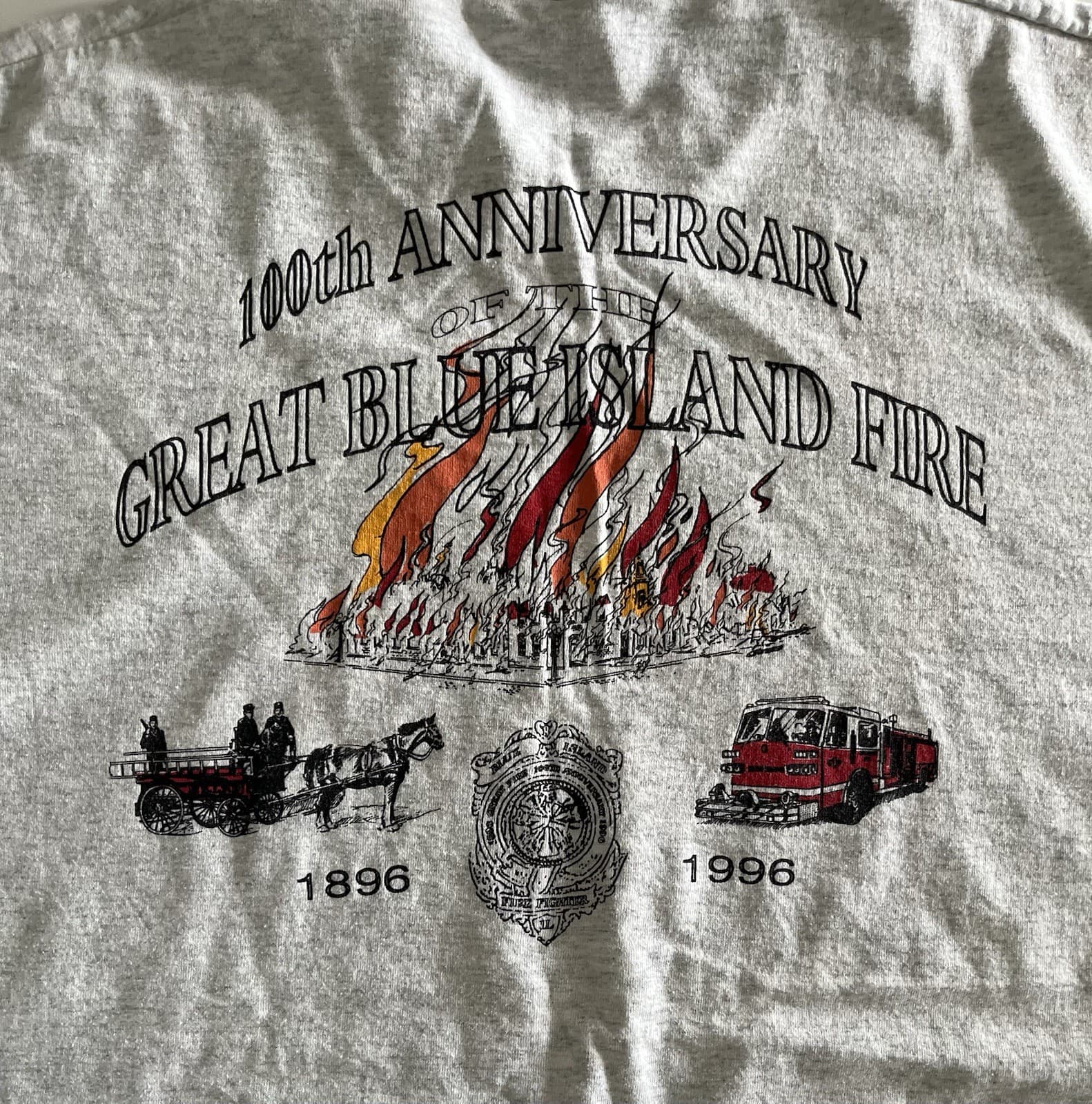 Blue Island IL Fire Department T-shirt XL Never Worn 3